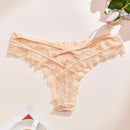 Tanga extra picante y sexy con encaje y estilo bajo la cintura y de espalda en T transpirable estilo europeo y americano