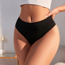 Pantalones De Encaje Con Triangulo De Anillo Circular Y Esplicing De Color Monocromo Para Mujer