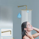 1 brazo de ducha dorado de 17 pulgadas con codo - Diseño oculto elegante en metal para hoteles y hogares, accesorios de ducha duraderos para instalación en el techo, brazo de ducha ajustable, accesorio de baño elegante, construcción en metal resistente