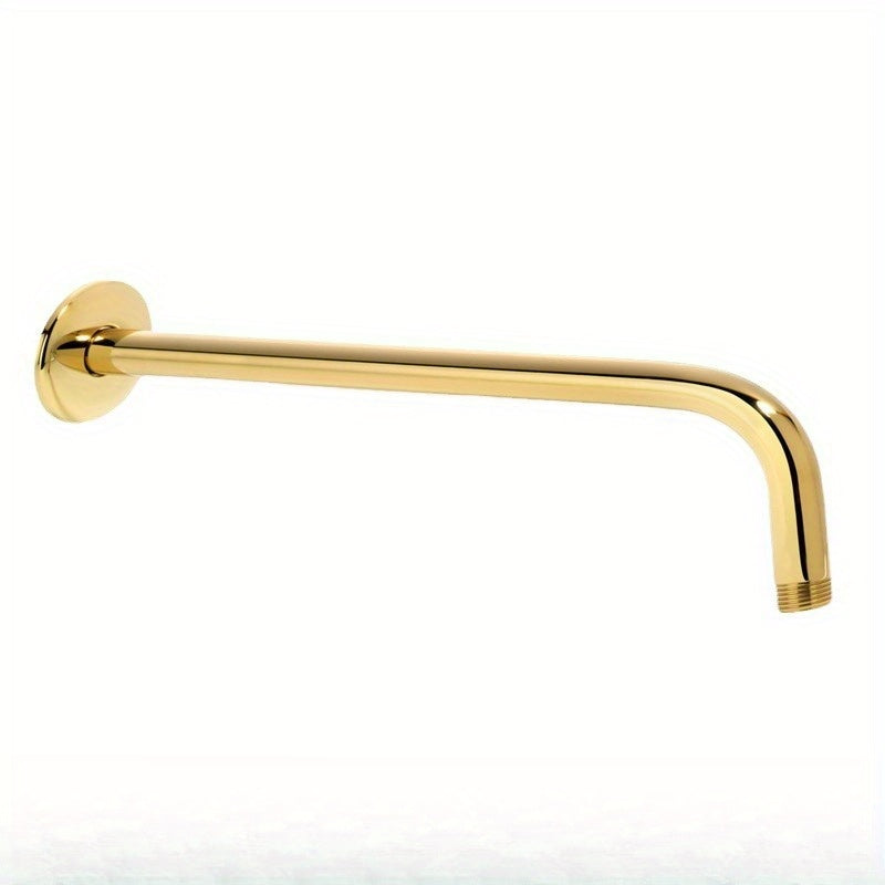 1 brazo de ducha dorado de 17 pulgadas con codo - Diseño oculto elegante en metal para hoteles y hogares, accesorios de ducha duraderos para instalación en el techo, brazo de ducha ajustable, accesorio de baño elegante, construcción en metal resistente