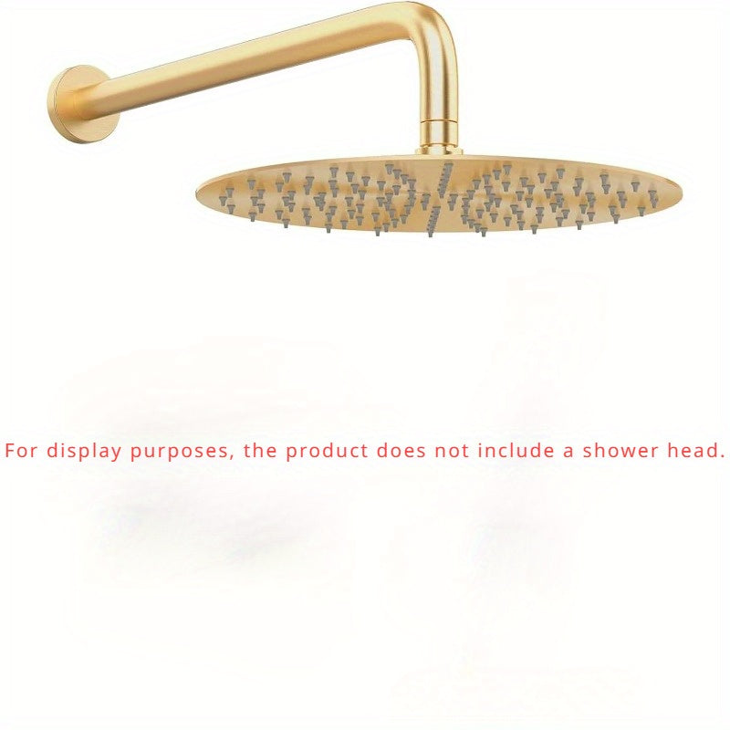 1 brazo de ducha dorado de 17 pulgadas con codo - Diseño oculto elegante en metal para hoteles y hogares, accesorios de ducha duraderos para instalación en el techo, brazo de ducha ajustable, accesorio de baño elegante, construcción en metal resistente