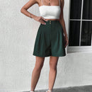 Essnce Shorts texturizados de verano con botones abotonados y pliegues casuales para un look versatil