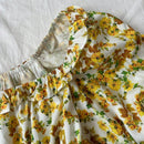 WYWH Camisa Floral Casual Estilo Vacacional Para Mujeres Con Ribete De Volantes, Cuello Grande En Forma De U Y Mangas Abullonadas