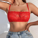 Sujetador rojo de encaje disenado de moda para mujeres
