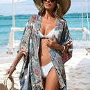 VCAY Camisa Estilo Resort Con Impresion De Paisley, Corte Holgado Con Abertura Lateral, Estilo Bohemio