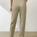 Essnce pantalones largos casuales y conicos de unicolor para ir al trabajo