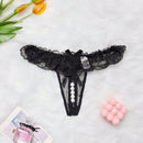 Lenceria Sexy de Encaje con Abertura y Perlas para dar Masajes