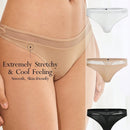 Leisure 3 Piezas/paquete Tanga Adhesivo De Color Solido Para Mujeres