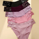 Conjunto de lenceria linda de 5 piezas para mujeres, con braguitas bikini sin costuras, de cintura alta, con encaje en V y braguitas sin costuras