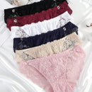 Paquete de 6 bragas de encaje sexy sin costuras para mujer con diamante brillante en multiples colores