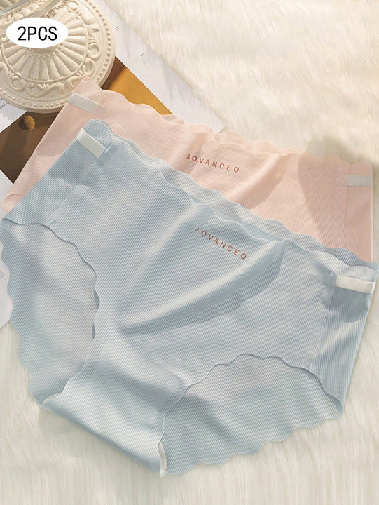 paquete de 2 bragas para mujer sin costuras con forma de melocoton 3D de seda helada, transpirables y comodas, braguitas triangulares lindas y frescas para jovenes chicas