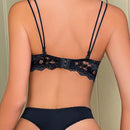 Conjunto de lenceria sexy para mujeres decorado con encaje y lazo