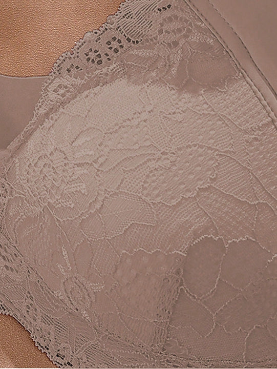 Sujetador Sin Alambre Sin Costuras De Encaje Con Cierre Delantero Y Efecto Push-up