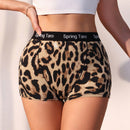 Ropa Interior de Mujer con Corte Cuadrado y Estampado de Leopardo