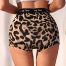 Ropa Interior de Mujer con Corte Cuadrado y Estampado de Leopardo