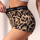 Ropa Interior de Mujer con Corte Cuadrado y Estampado de Leopardo