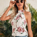 Clasi Top Con Estampado Floral Y Corbata Trasera
