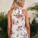 Clasi Top Con Estampado Floral Y Corbata Trasera