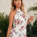 Clasi Top Con Estampado Floral Y Corbata Trasera