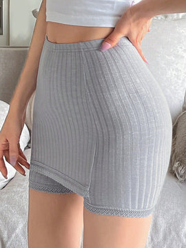 DAZY Pantalones de seguridad anti-verguenza de area triangular con encaje de malla