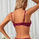 Conjunto de ropa interior para mujeres, de color solido y sin hombros, comodo