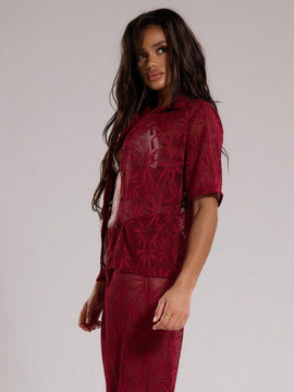 MUSERA Camisa de redecilla con textura