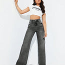 EZwear Jeans para mujeres, de corte recto, con un ajuste holgado y bolsillos