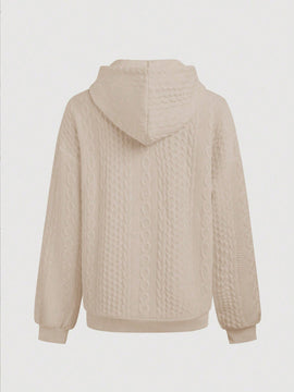 Lune sudadera con capucha texturizada para mujer