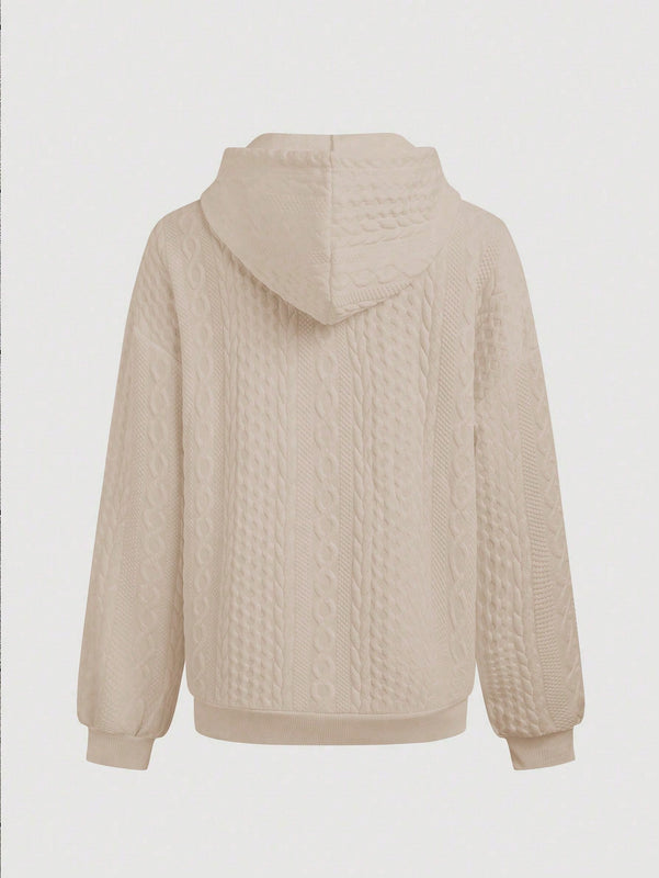 Lune sudadera con capucha texturizada para mujer