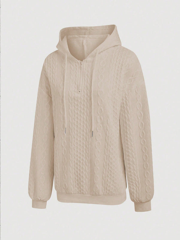 Lune sudadera con capucha texturizada para mujer