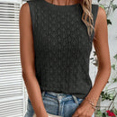 VCAY Chaleco hueco de punto casual para damas, unicolor, ideal para primavera y verano
