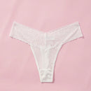 Mujeres Encaje Sistema de parches Aplicacion encaje sin costuras y comodo tanga (conjunto de 3)