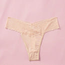 Mujeres Encaje Sistema de parches Aplicacion encaje sin costuras y comodo tanga (conjunto de 3)