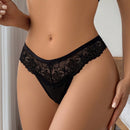 Tangas de encaje sexy para mujer con parches