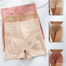 Conjunto De 3 Piezas De Braguitas De Cintura Alta Sin Costuras Para Mujer Con Diseno Plano En Angulo