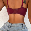 NEW 1 pieza Sujetador sexy y encantador con push-up, correas antideslizantes y ganchos de triple  para mujer