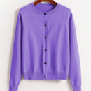 Essnce cardigan suelto y casual de mujer de un solo abotonado, de color liso, manga larga, para otono/invierno