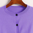 Essnce cardigan suelto y casual de mujer de un solo abotonado, de color liso, manga larga, para otono/invierno