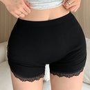 DAZY Pantalones cortos ligeros tejidos con encaje y seguridad para mujer