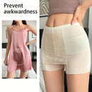 DAZY Shorts de seguridad anti-vaciamiento con area triangular de encaje patchwork