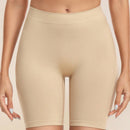 2 paquetes pantalones cortos de ciclista anchos de cintura solida sxy, para mujer debajo del vestido, bragas de ciclista lisas sin costuras y sin roces para mujeres