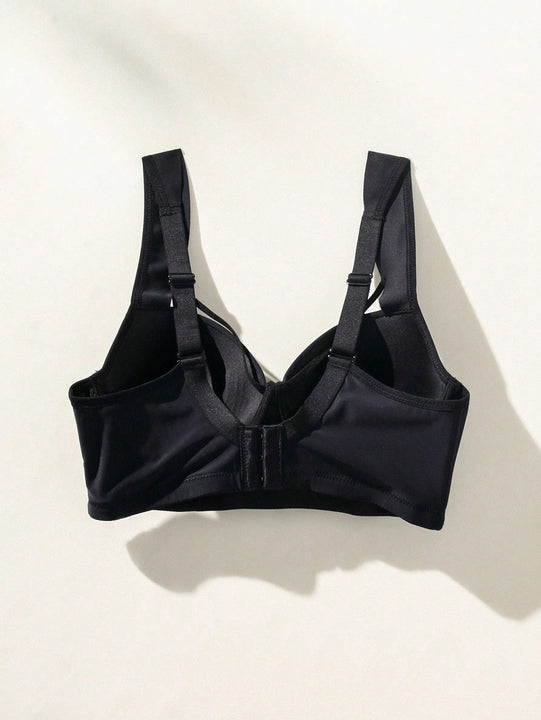 1 pieza Sujetador con correas anchas y push up para mujer