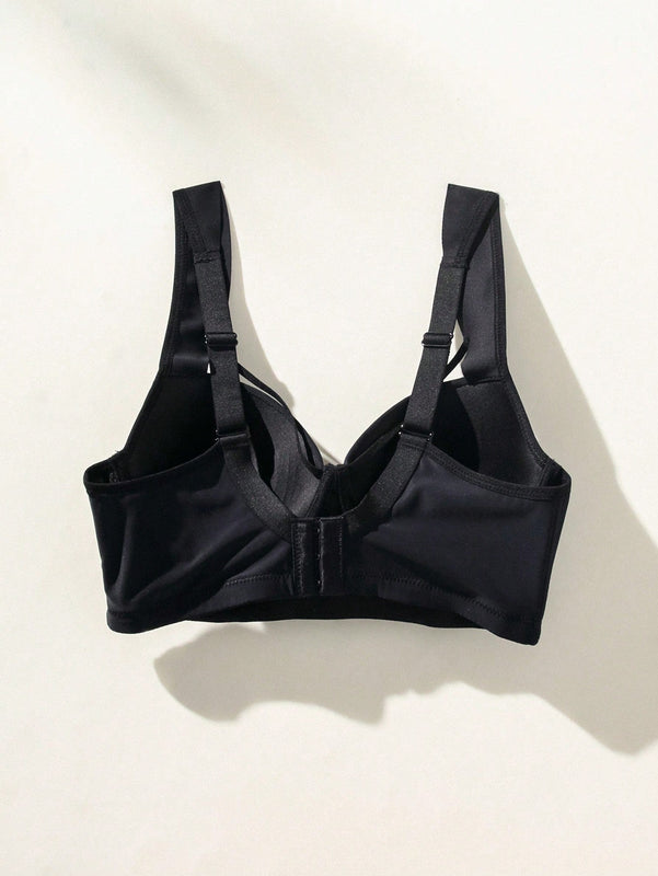 1 pieza Sujetador con correas anchas y push up para mujer