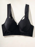 1 pieza Sujetador con correas anchas y push up para mujer