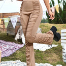 Essnce Pantalones Acampanados Plisados Casuales Para Damas Que Van A Acampar