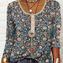 EMERY ROSE Camisa Estampada Con Botones Para Mujer, Perfecta Para El Verano