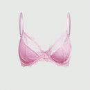 ROMWE Goth Top Bralette de Encaje de unicolor para Damas con Aros de Acero