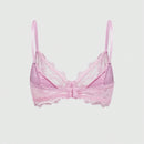 ROMWE Goth Top Bralette de Encaje de unicolor para Damas con Aros de Acero