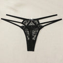 Mujeres Sexy Moda Tanga de Encaje con Diseno Metalico de Vendaje