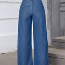 Essnce Pantalones Jeans rectos de pierna para mujer, casuales y diarios